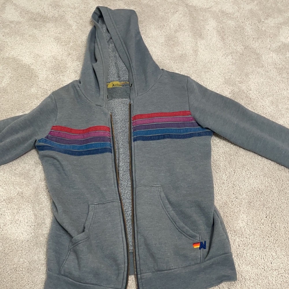 Girls size 14 aviator nation zip up